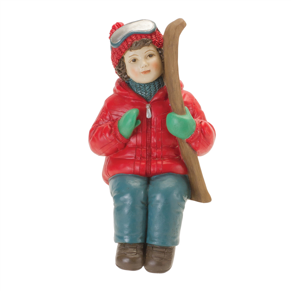 Kids w/Skis & Skates (Set of 4) 5”H Resin -Ship Only