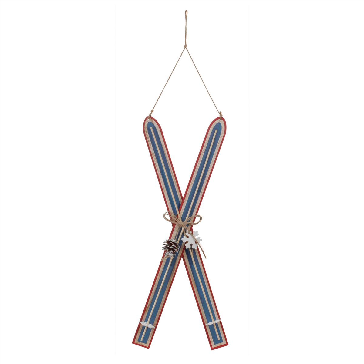 Wood Ski Ornament (Set of 2) -Ship Only