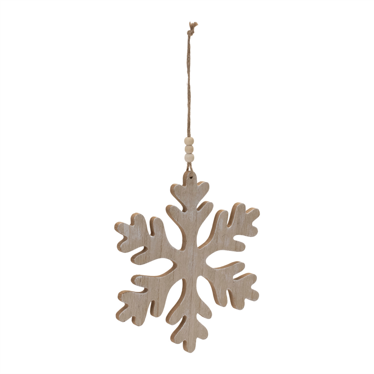 Traditional Wood Snowflake Ornament (Set of 12) -Ship Only