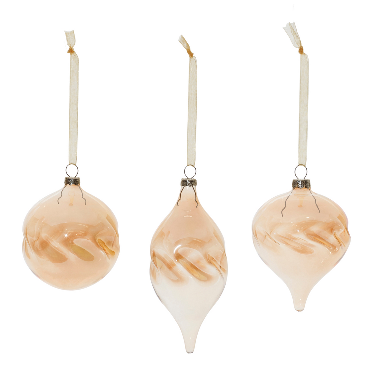 Ornament (Set of 12) 3"D, 5"H, 6"H Glass -Ship Only