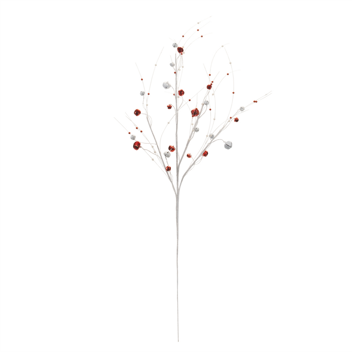 Glittered Sleigh Bell Berry Twig Spray (Set of 2) -Ship Only