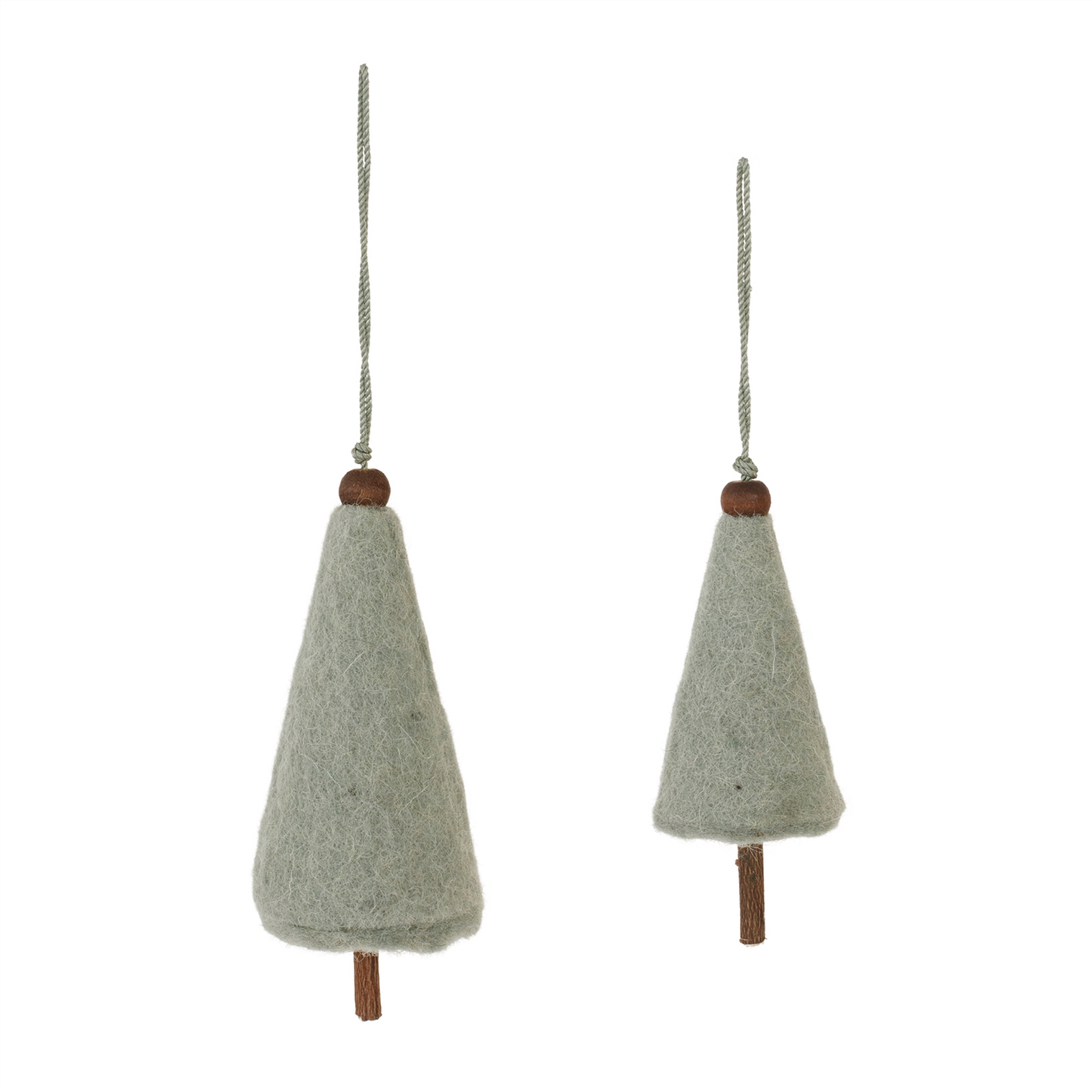 Felt Wool Pine Tree Ornament (Set of 8) -Ship Only
