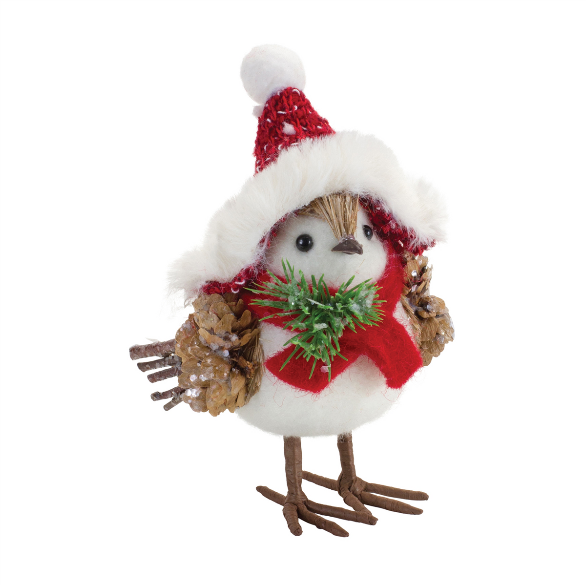 Winter Bird Shelf Sitter with Natural Accents (Set of 12)
