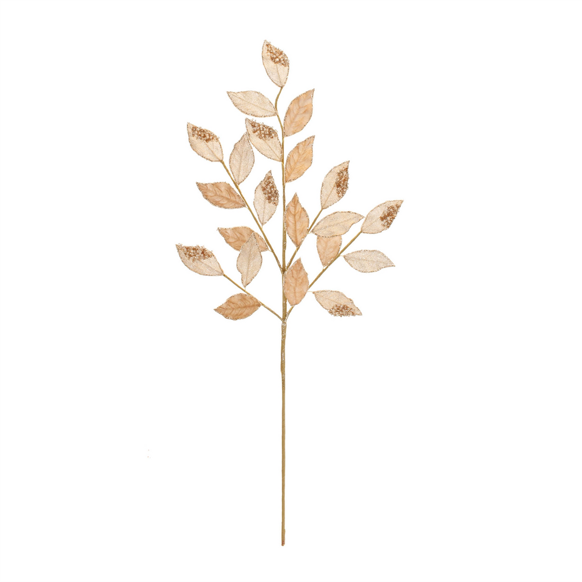 Beaded Leaf Spray (Set of 6) 28”H Polyester -Ship Only