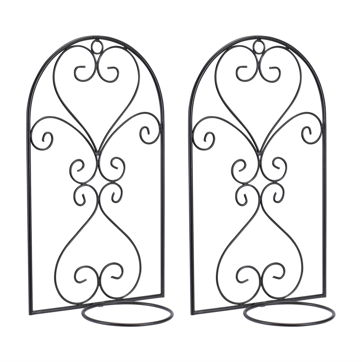Wall Trellis Pot Holder (Set of 2) 10"L x 17"H Metal