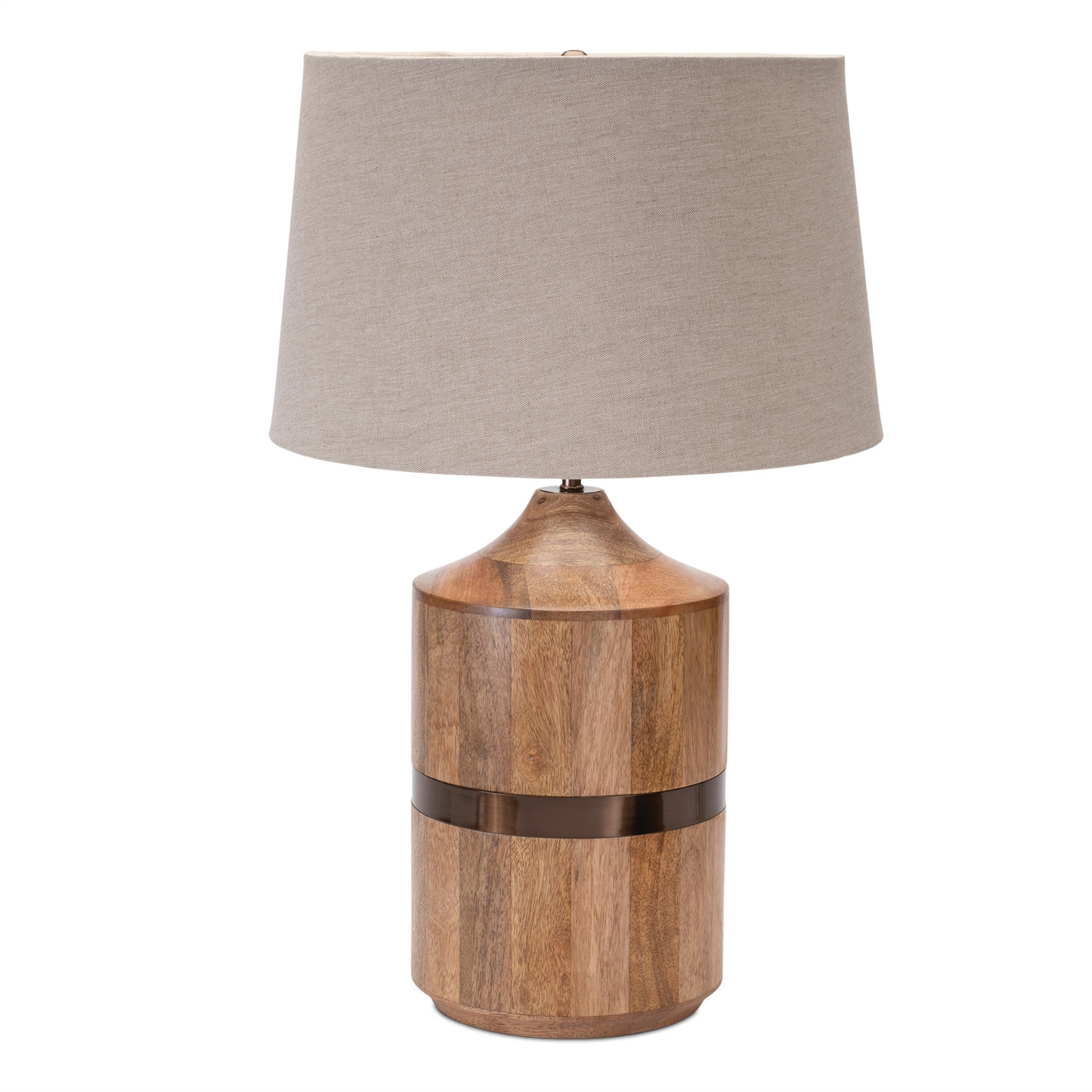 Natural Wood Table Lamp 22.5"H -Ship Only