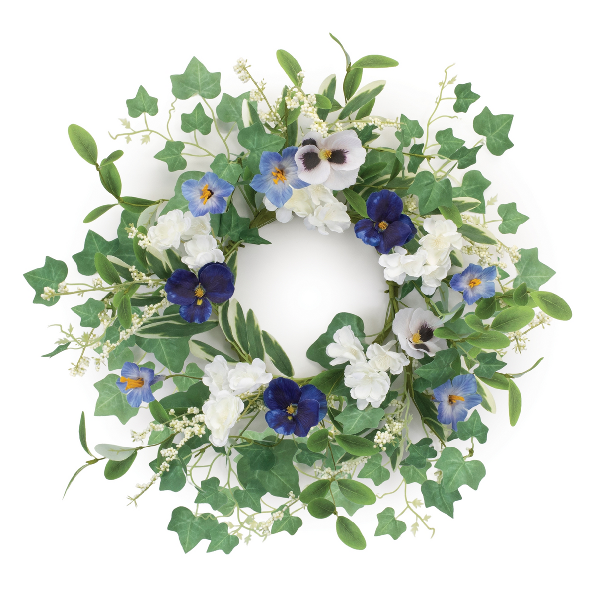 Petunia and Pansy Candle Ring 16"D Polyester (Fits a 6" Candle) -Ship Only