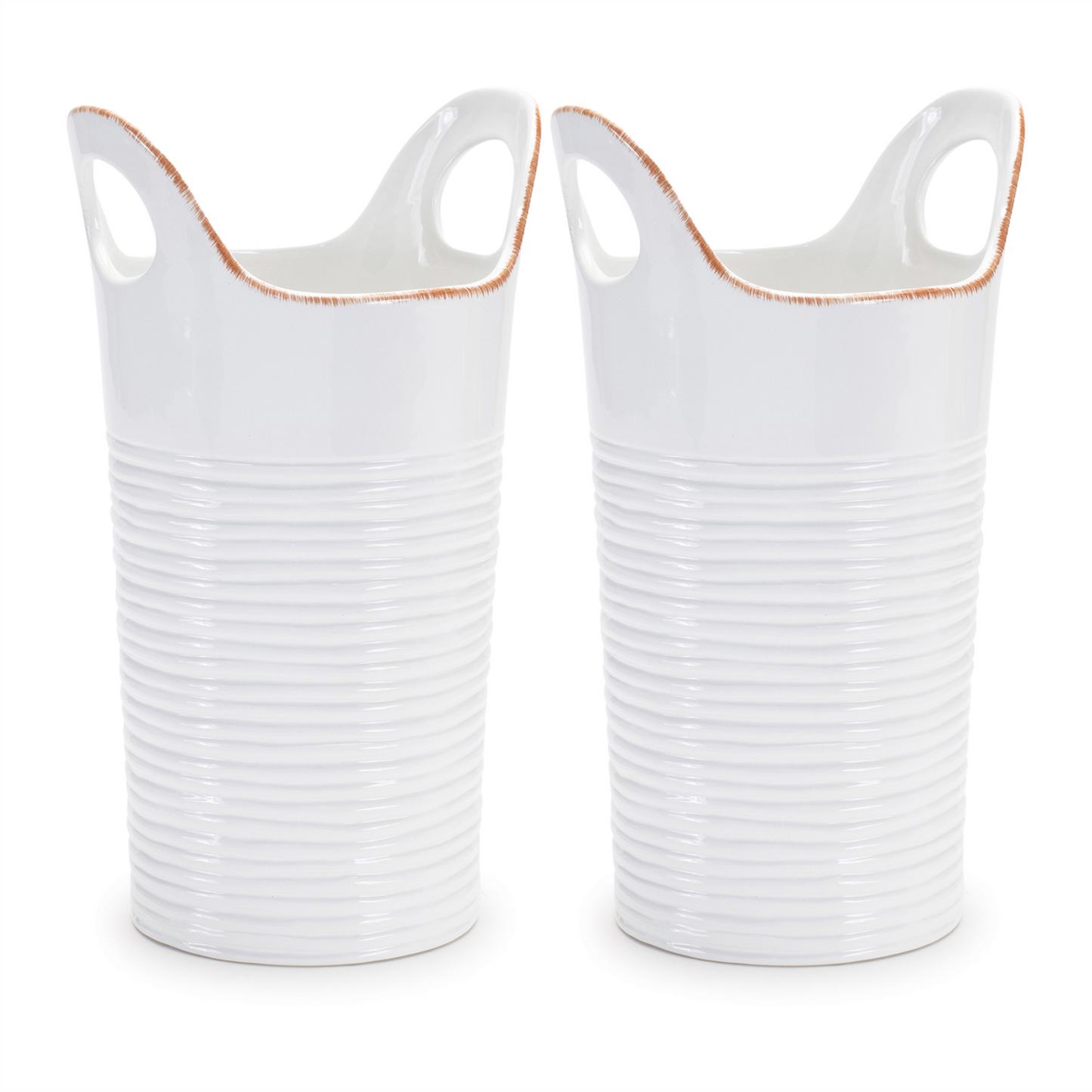 Ceramic Bucket Vase (Set of 2) -Ship Only