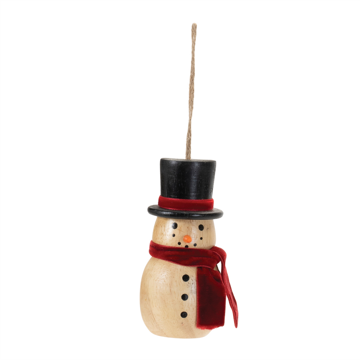 Wooden Snowman Ornament (Set of 12) -Ship Only