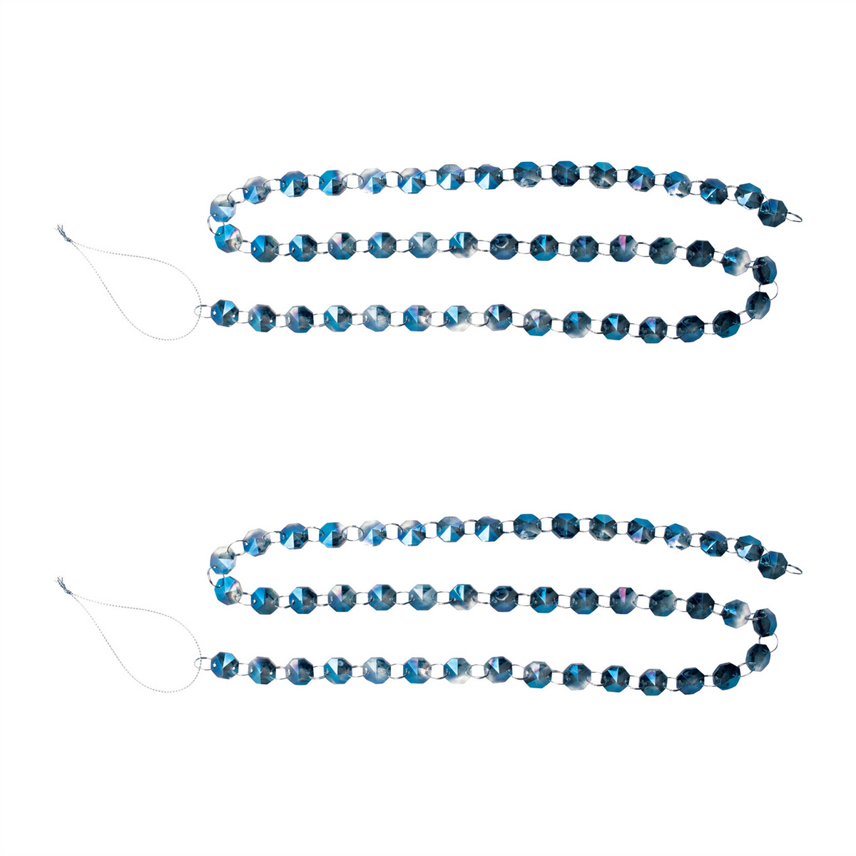 Iridescent Glass Jewel Garland (Set of 2) -Ship Only
