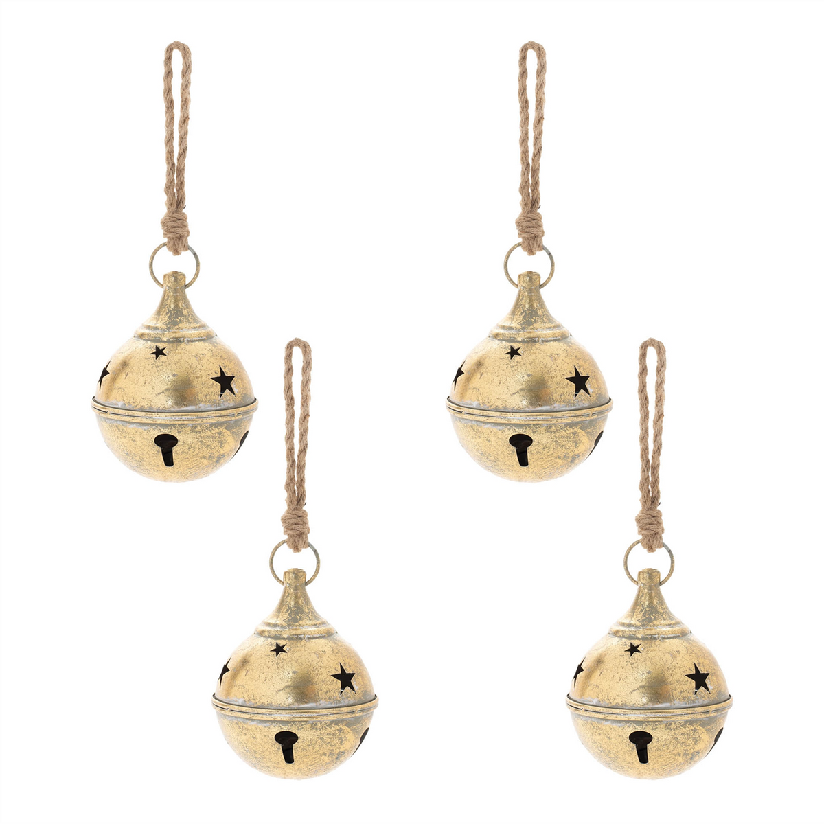 Distressed Metal Bell Ornament (Set of 4) -Ship Only
