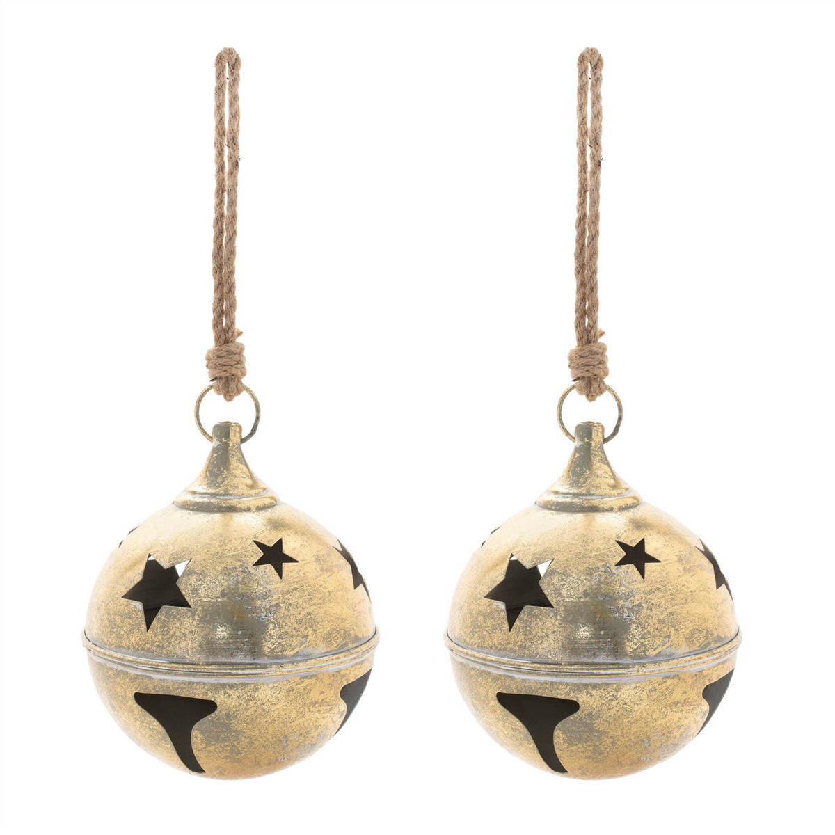 Distressed Metal Bell Ornament (Set of 2) -Ship Only