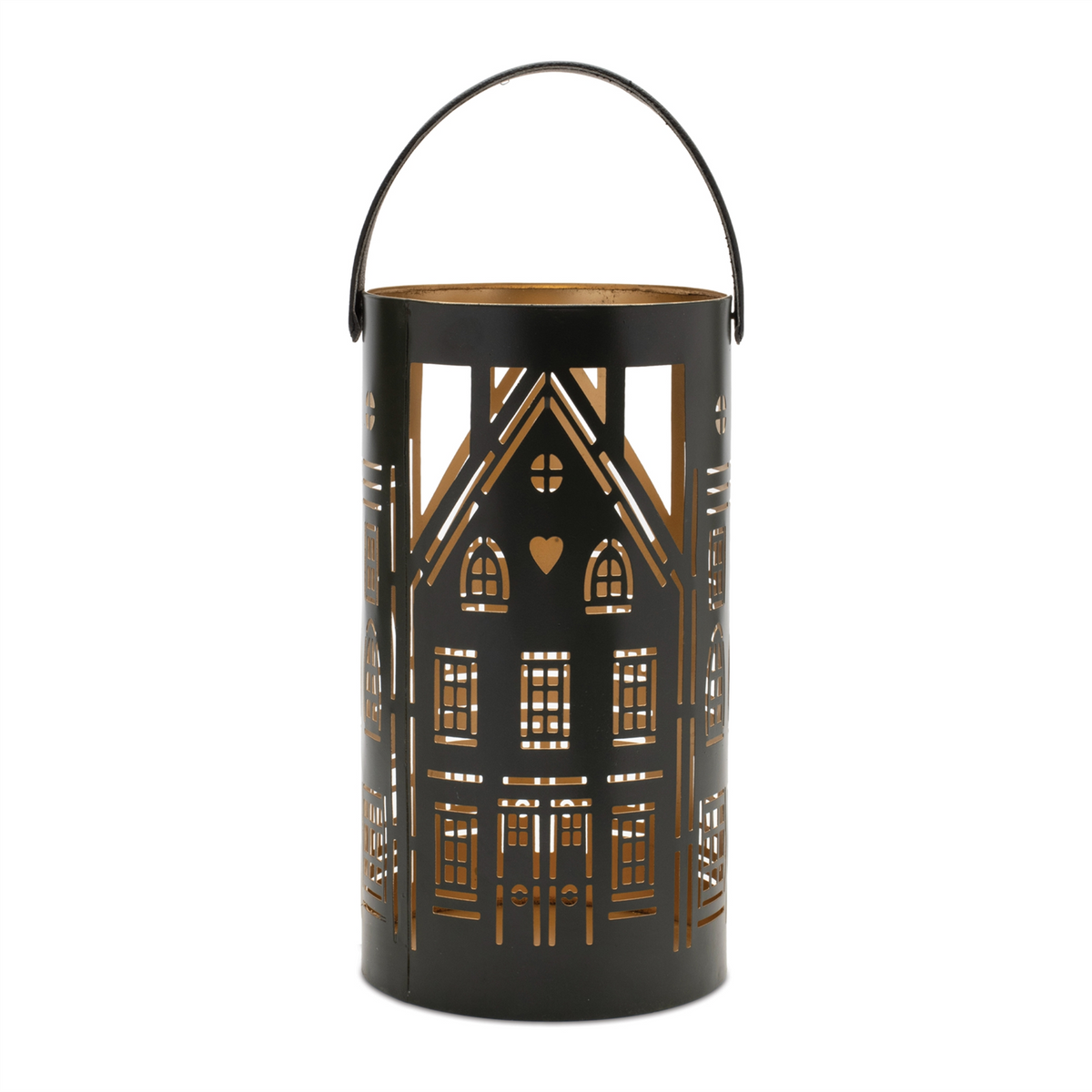 Punched Metal House Lantern (Set of 3)