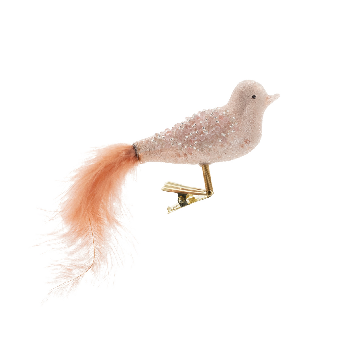 Bird Ornament (Set of 12) 6"L x 2"H Glass -Ship Only