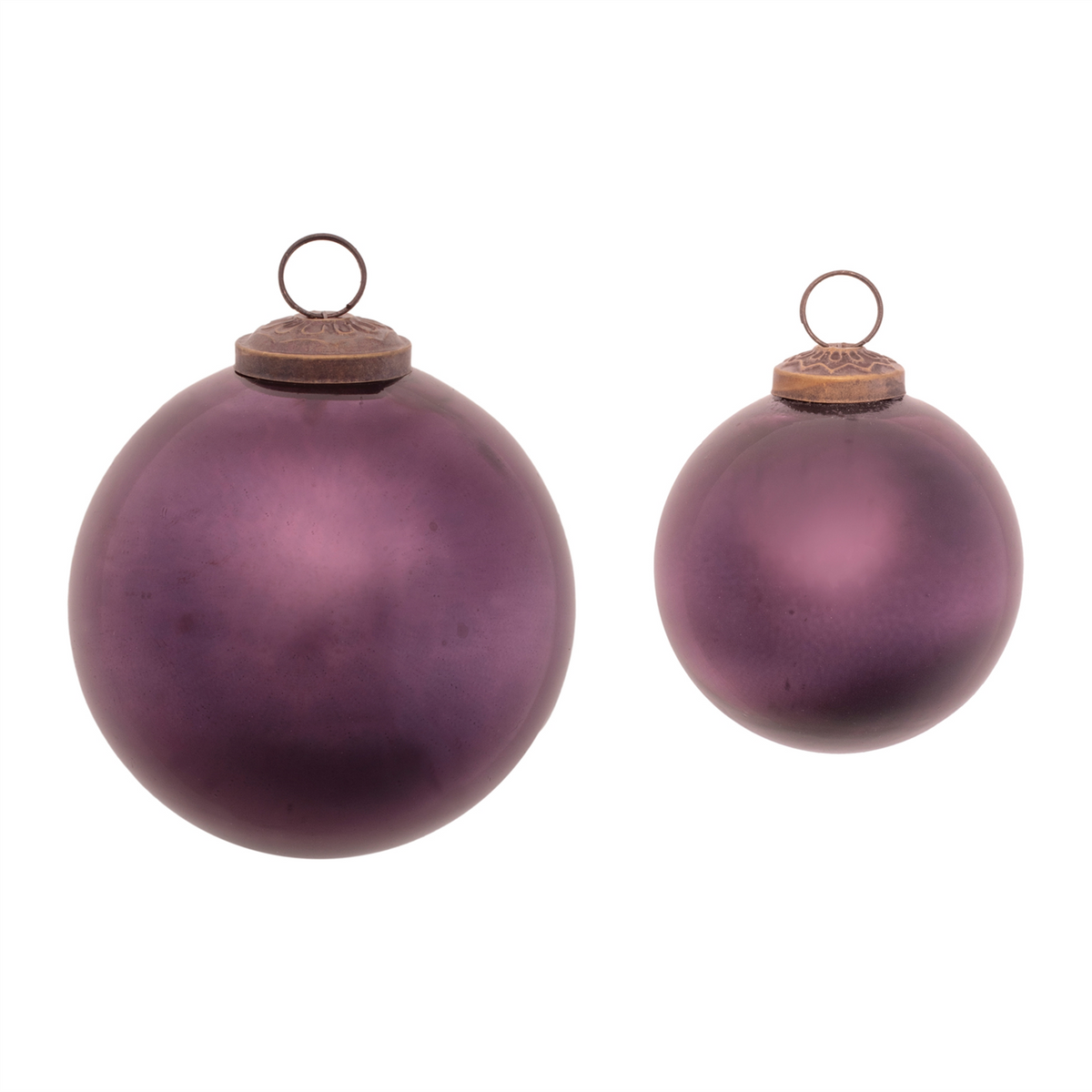Ball Ornament (Set of 12) 3"D, 4"D Glass -Ship Only