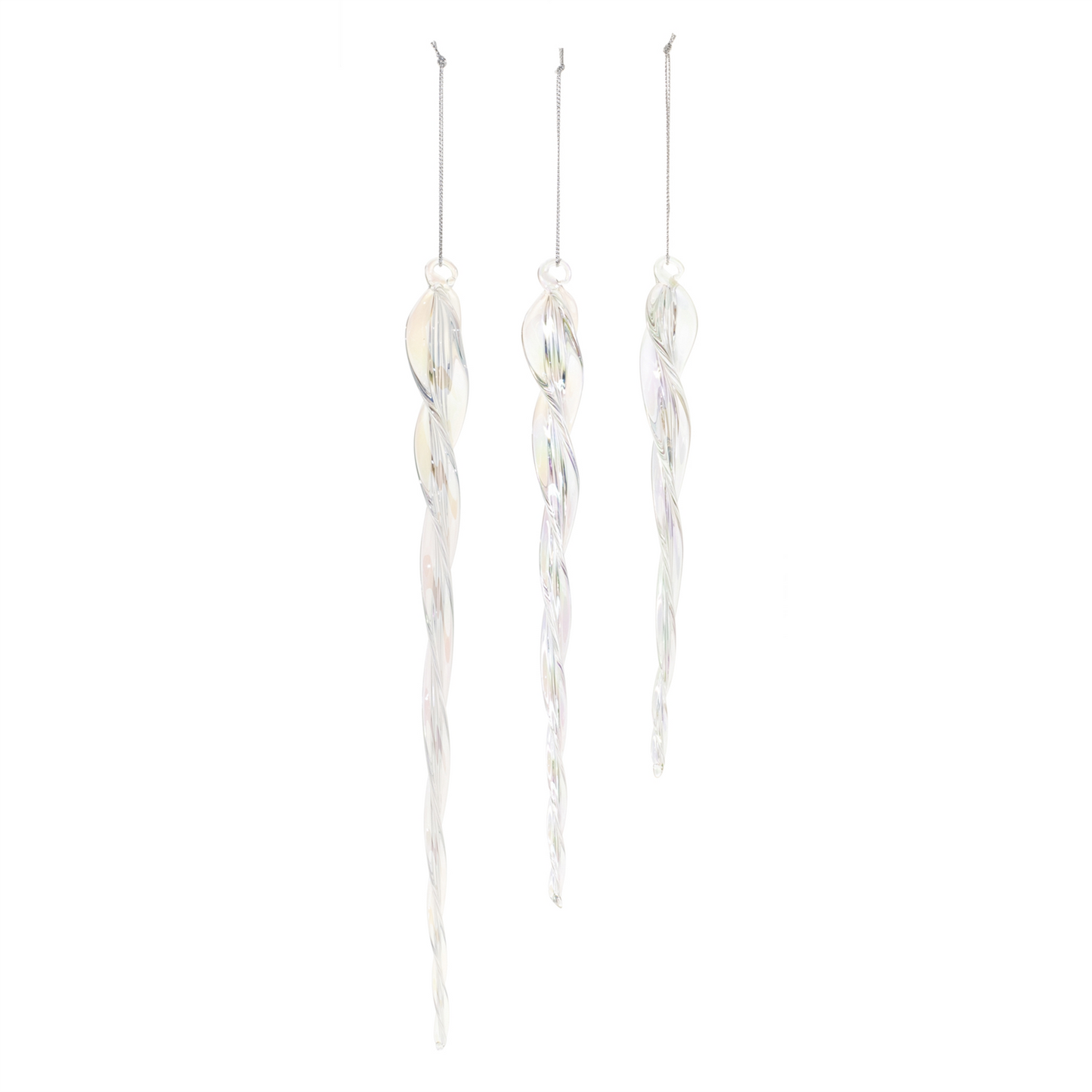 Glass Icicle Ornament (Set of 18)