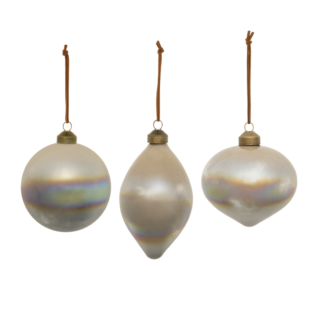 Ornament (Set of 6) 4"D, 4"H, 6"H Glass -Ship Only