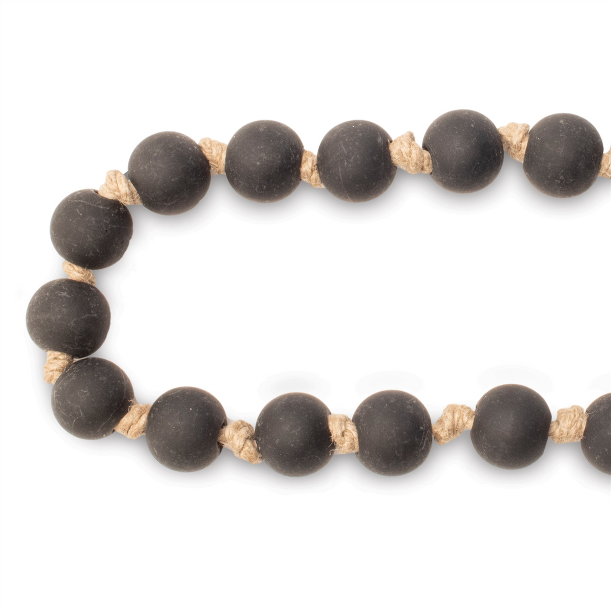 Modern Matte Black Bead Garland – Set of 2 -Ship Only