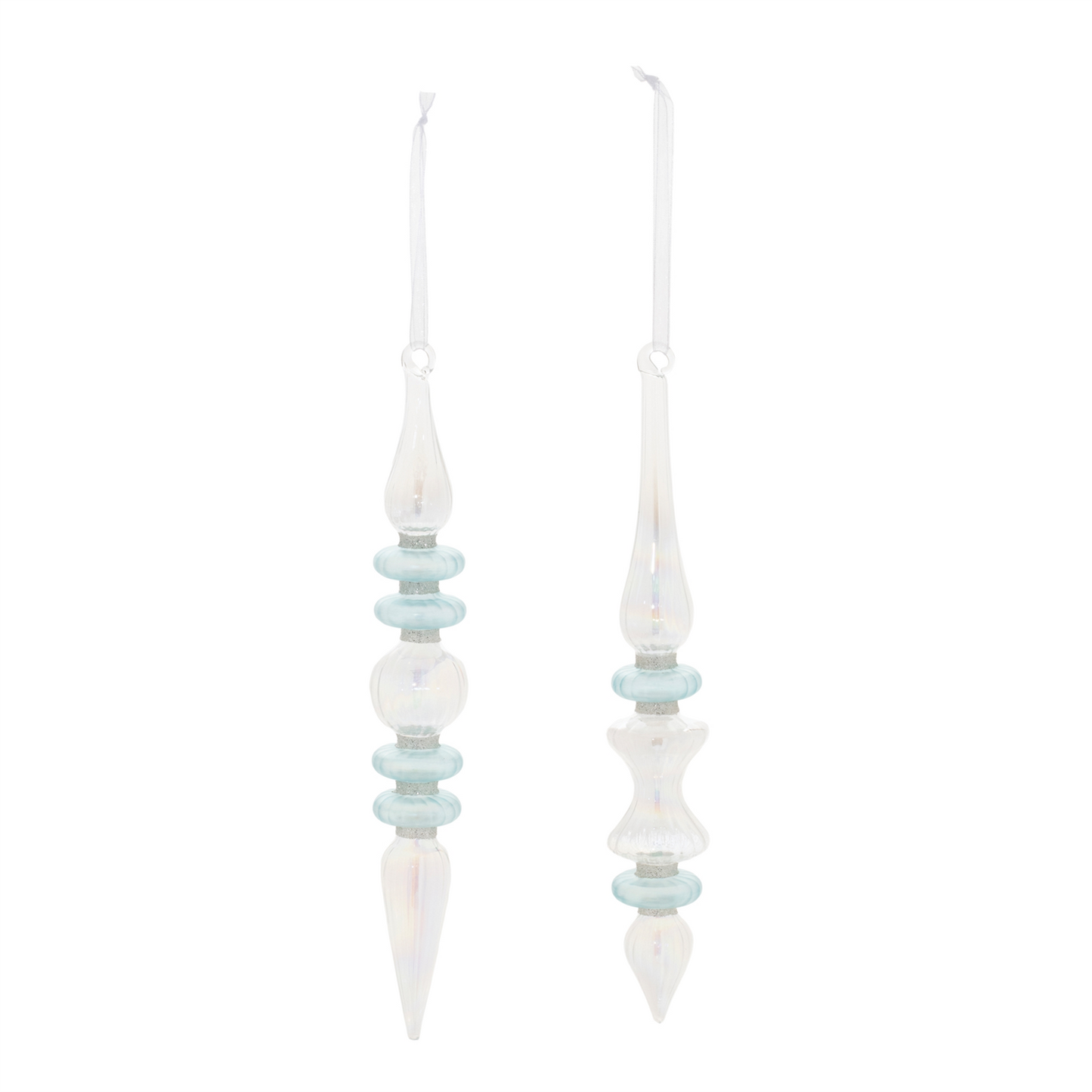 Iridescent Finial Drop Ornament (Set of 24)