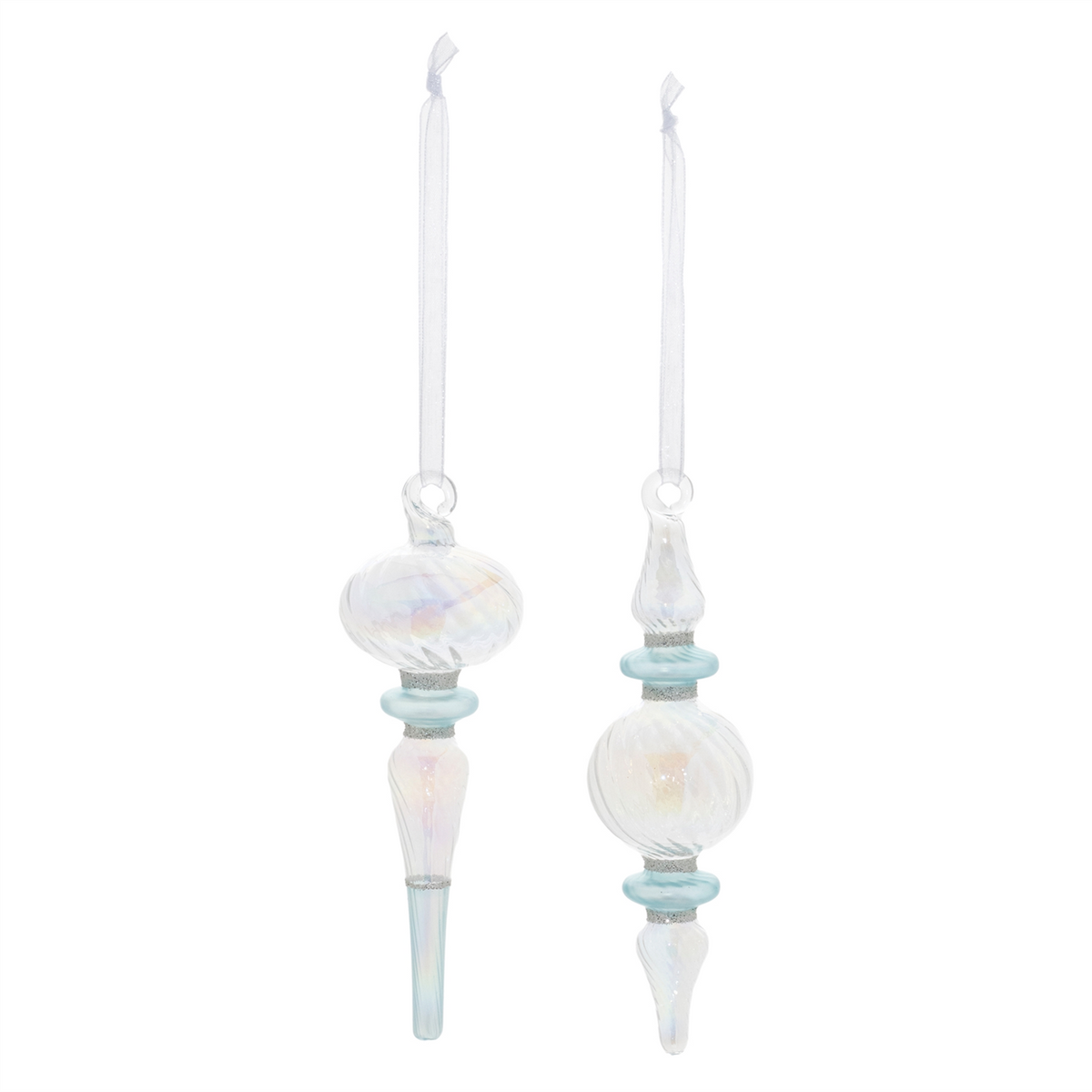 Iridescent Finial Drop Ornament (Set of 12)