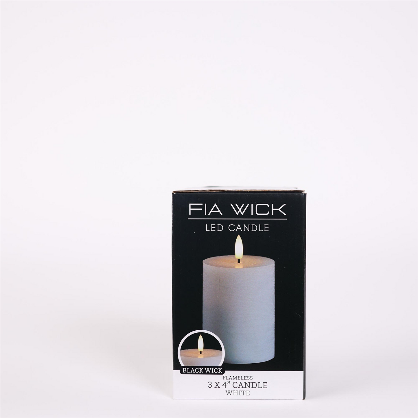 FIA Wick White Pillar Candle (Set of 2)