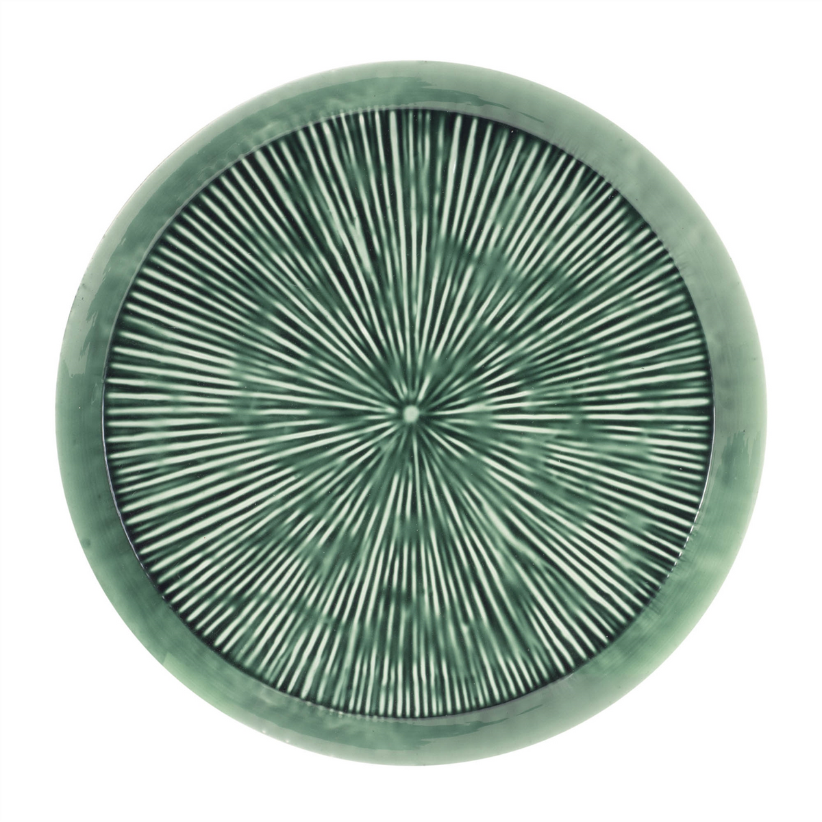 Round Etched Metal Tray 13.5"D -Ship Only