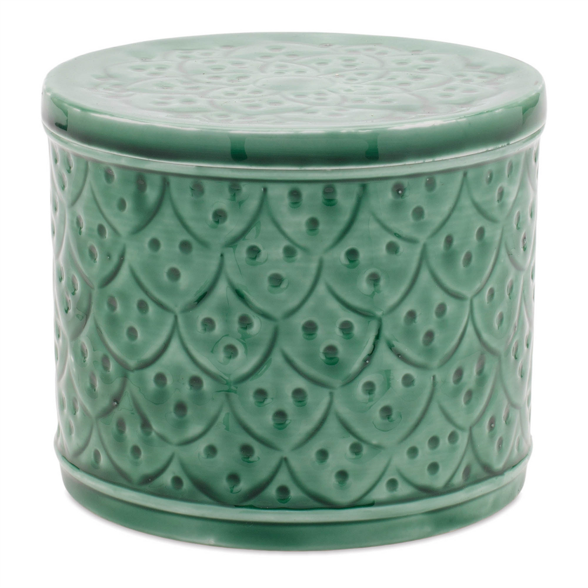 Sage Green Metal Container with Lid (Set of 2)