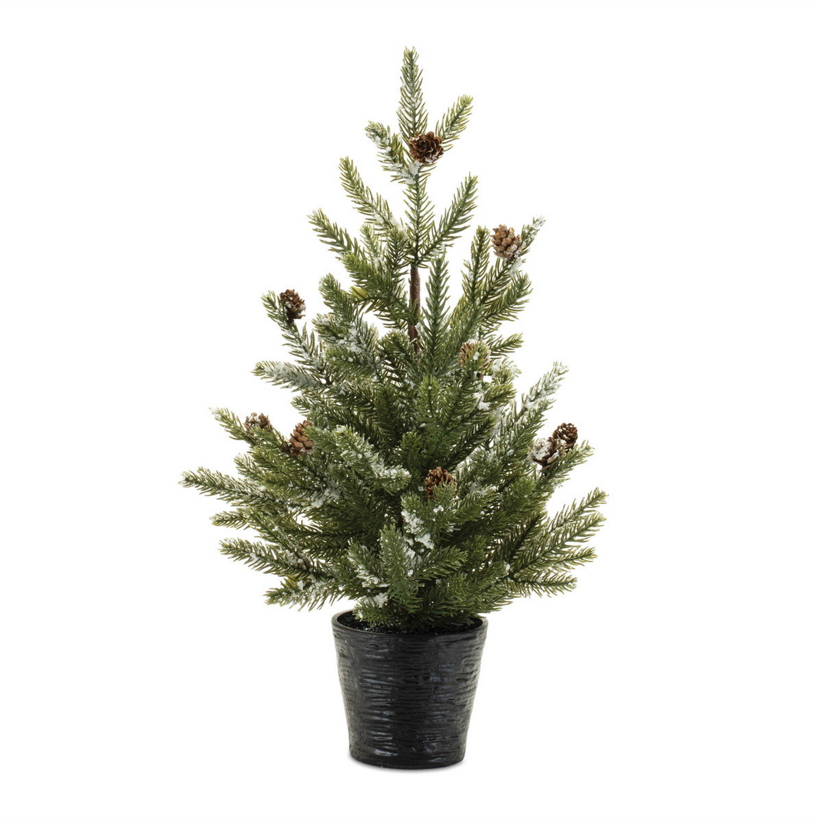 Potted Mini Pine Tree (Set of 2) 15"H, 20"H Plastic -Ship Only