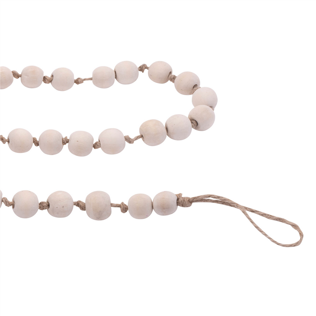 Wood Beaded String Garland (Set of 2) -Ship Only