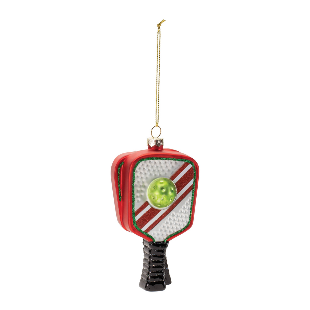 Glass Pickleball Racket Ornament (Set of 6) -Ship Only