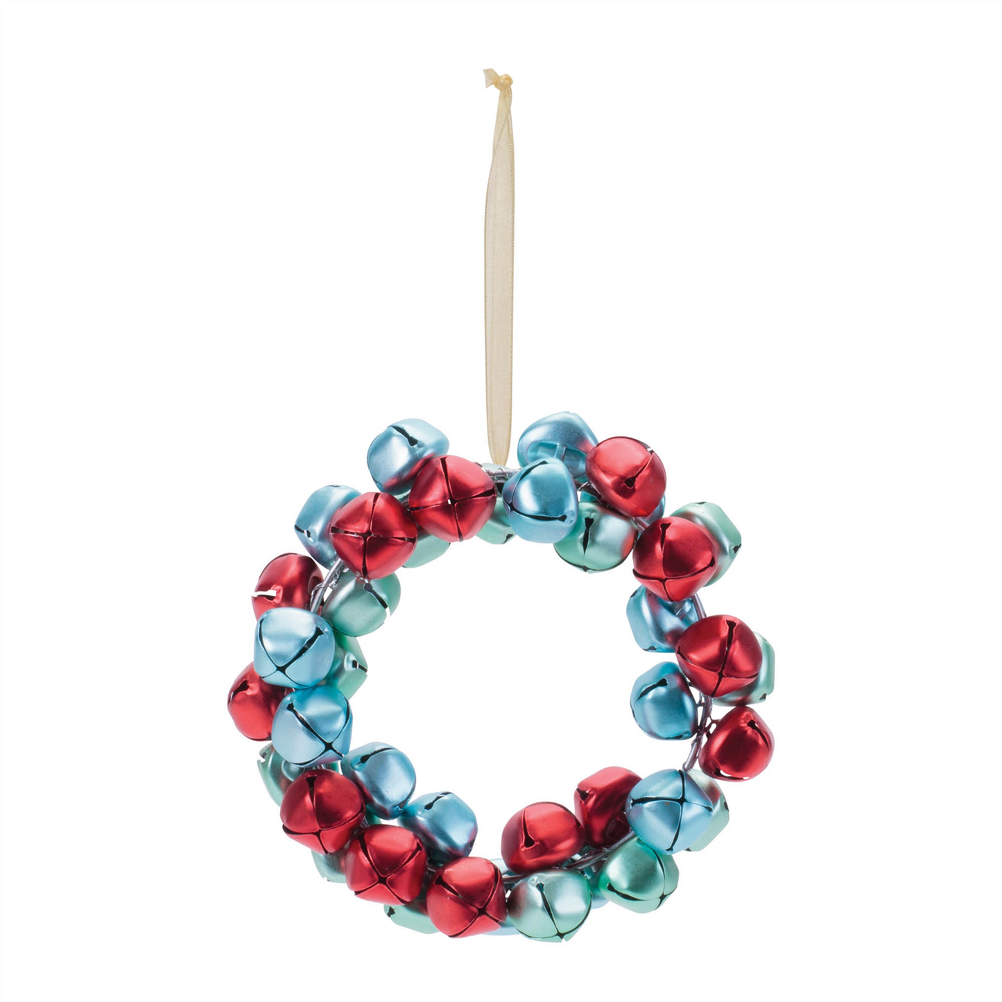 Sleigh Bell Wreath Ornament (Set of 12) 5.5”H Iron
