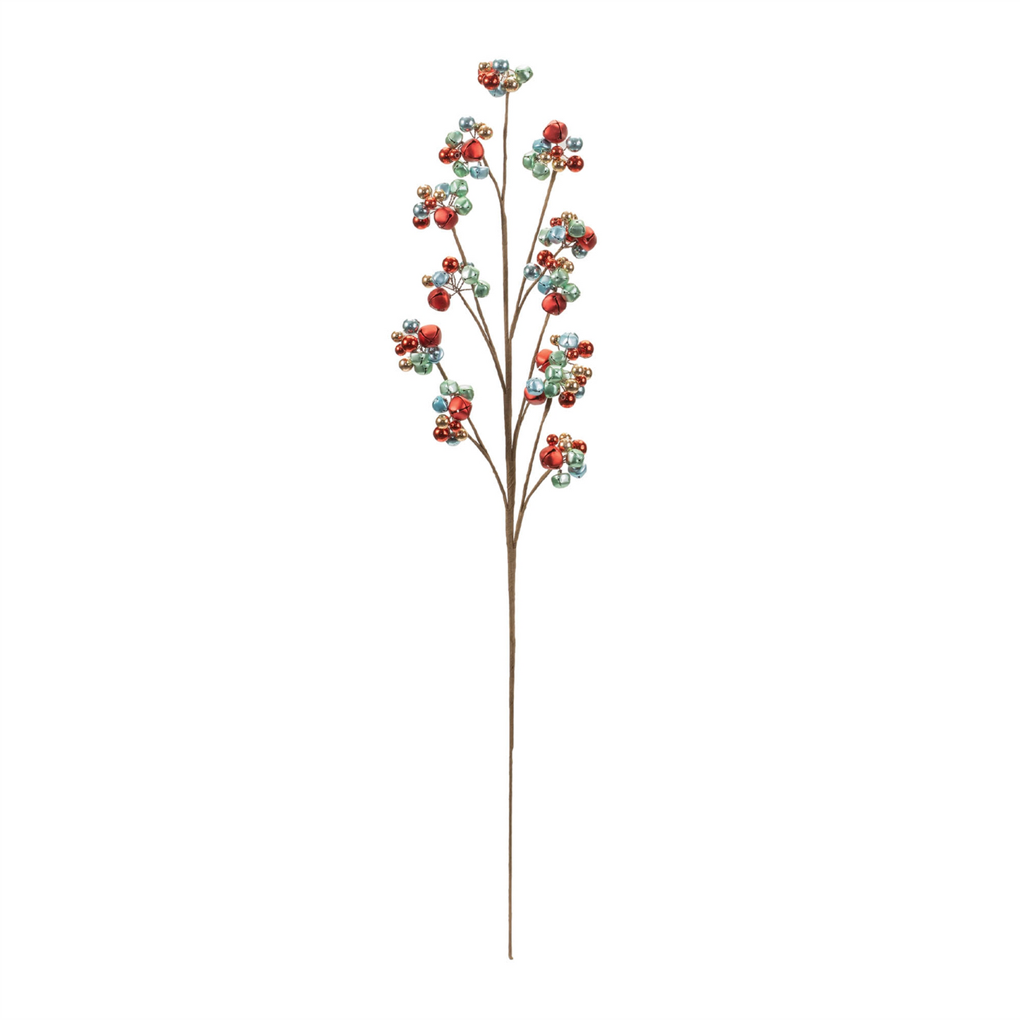 Metal Sleigh Bell Cluster Spray (Set of 2)