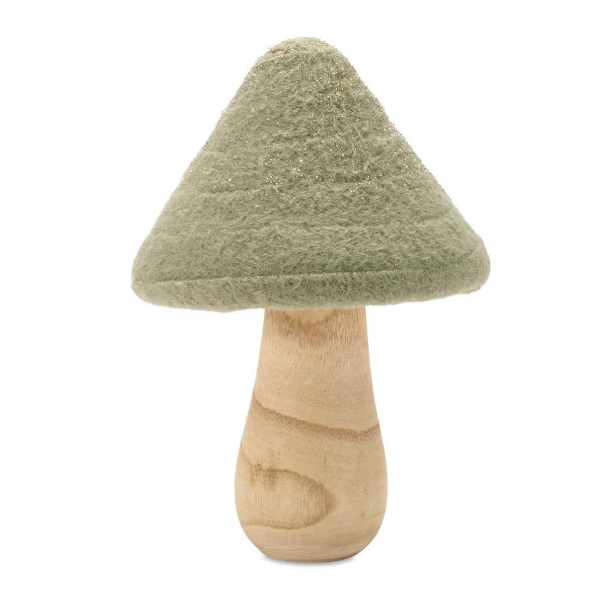 Glittered Wool Mushroom Decor (Set of 2)