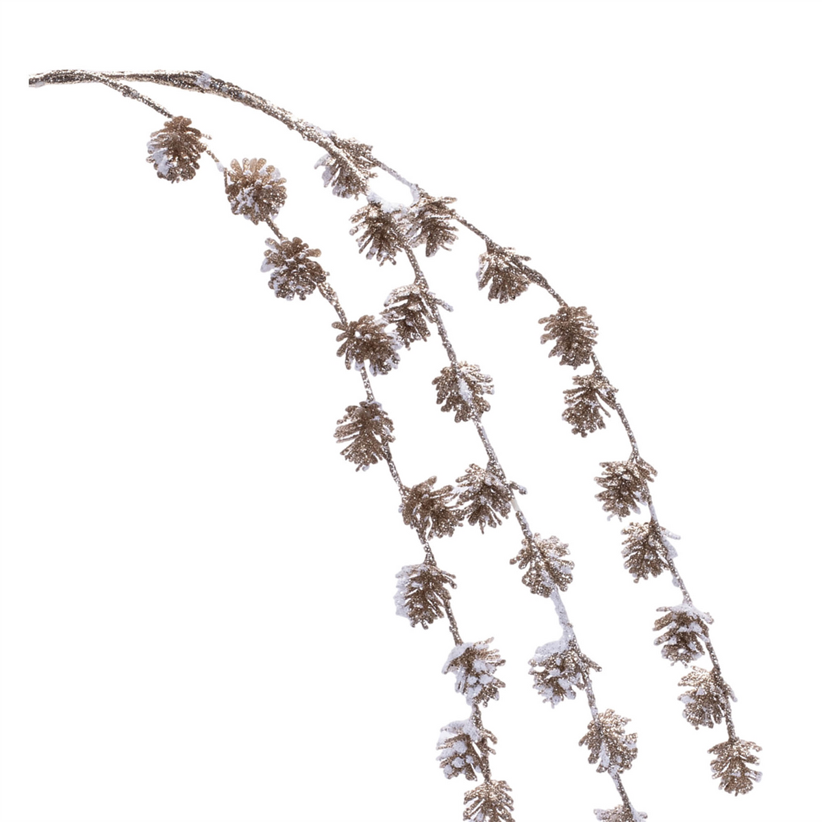 Snowy Hanging Pinecone Spray (Set of 6) -Ship Only