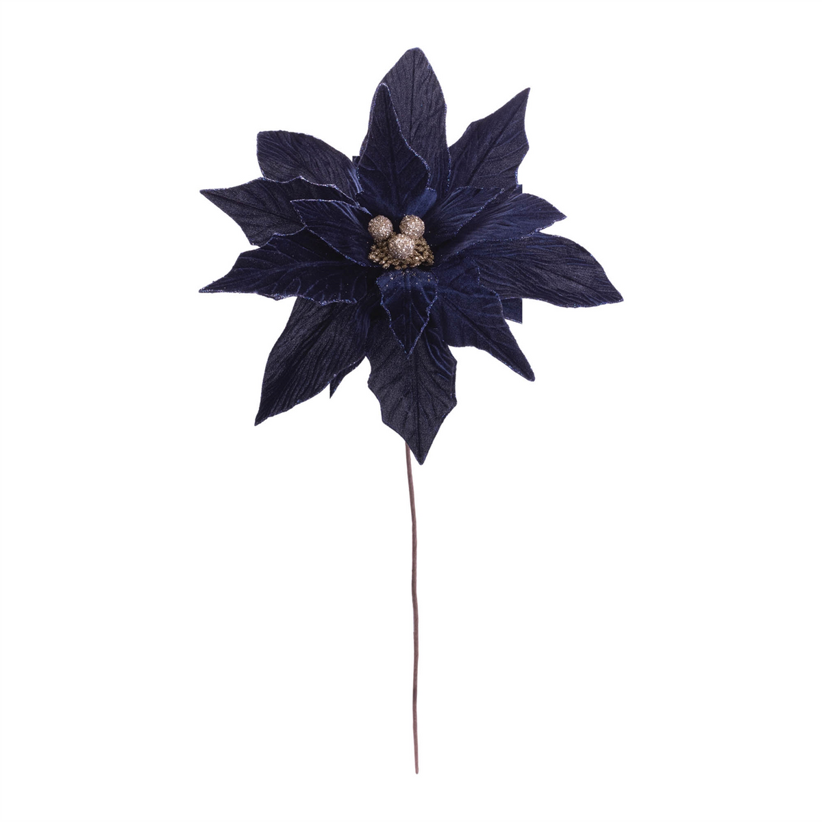 Poinsettia Stem (Set of 6) 27.5”H Polyester -Ship Only