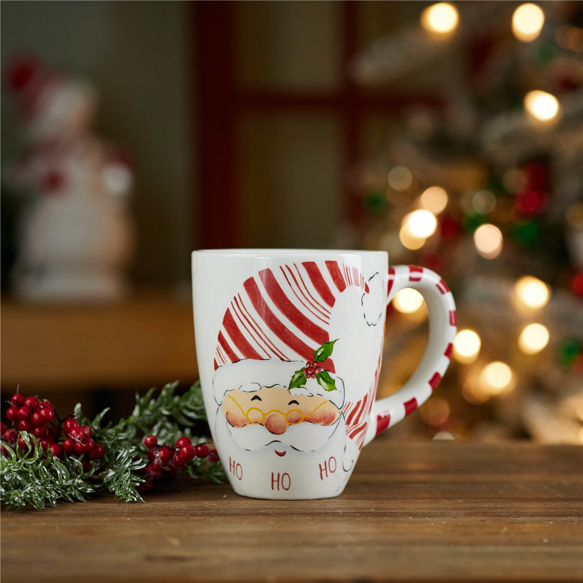 Santa Mug (Set of 2) 5”H Ceramic -Ship Only