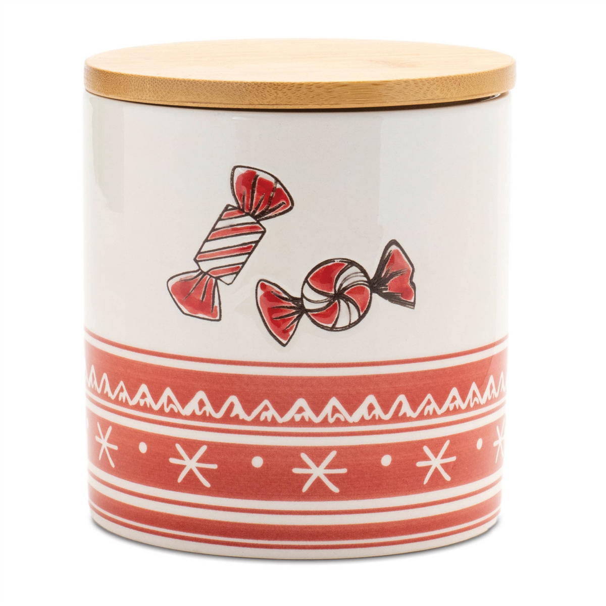 Candy Canister (Set of 4) 4.25"D x 4.75"H Ceramic -Ship Only