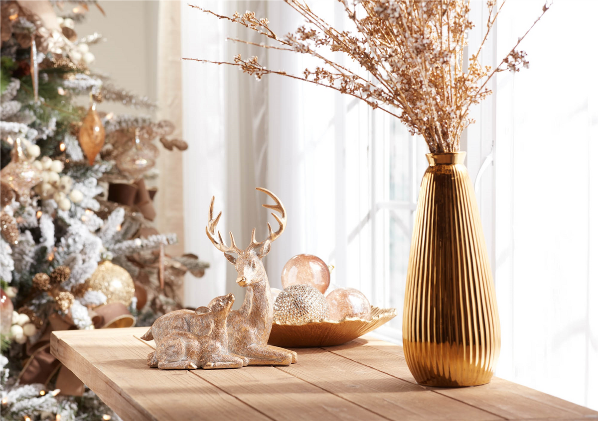 Holiday Deer with Fawn Figurine (Set of 2)