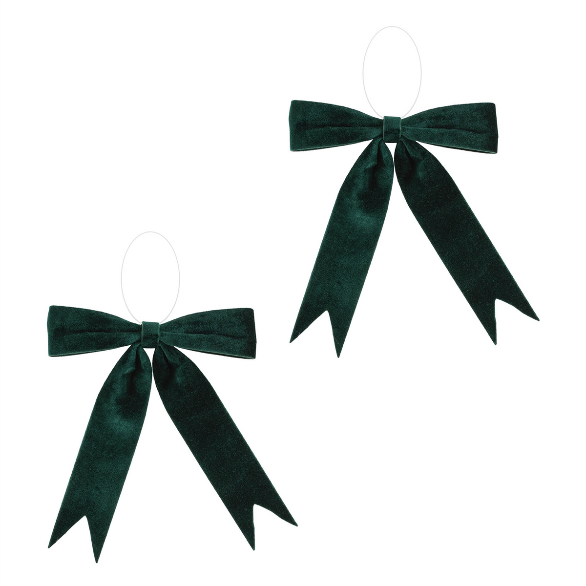Emerald Green Holiday Bow (Set of 2) -Ship Only