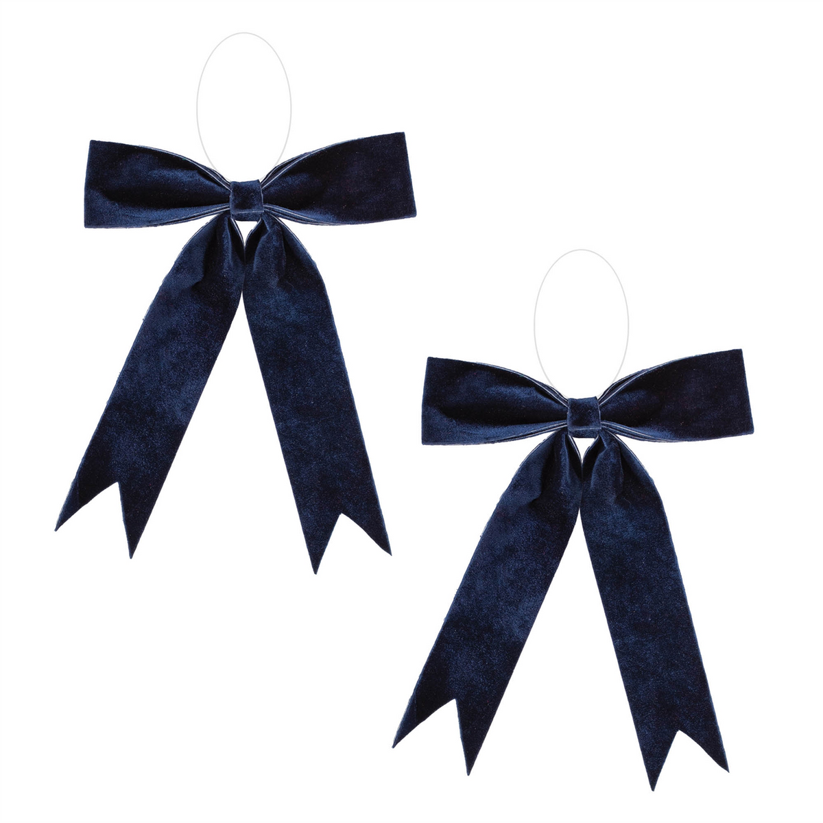 Bow Ornament (Set of 2) 13"W x 13"H Polyester -Ship Only