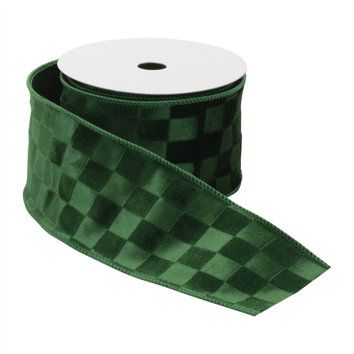 Checkered Texture Wired Ribbon (Set of 2) -Ship Only