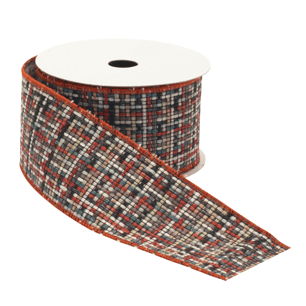 Checkered Woven Wired Ribbon (Set of 2) -Ship Only