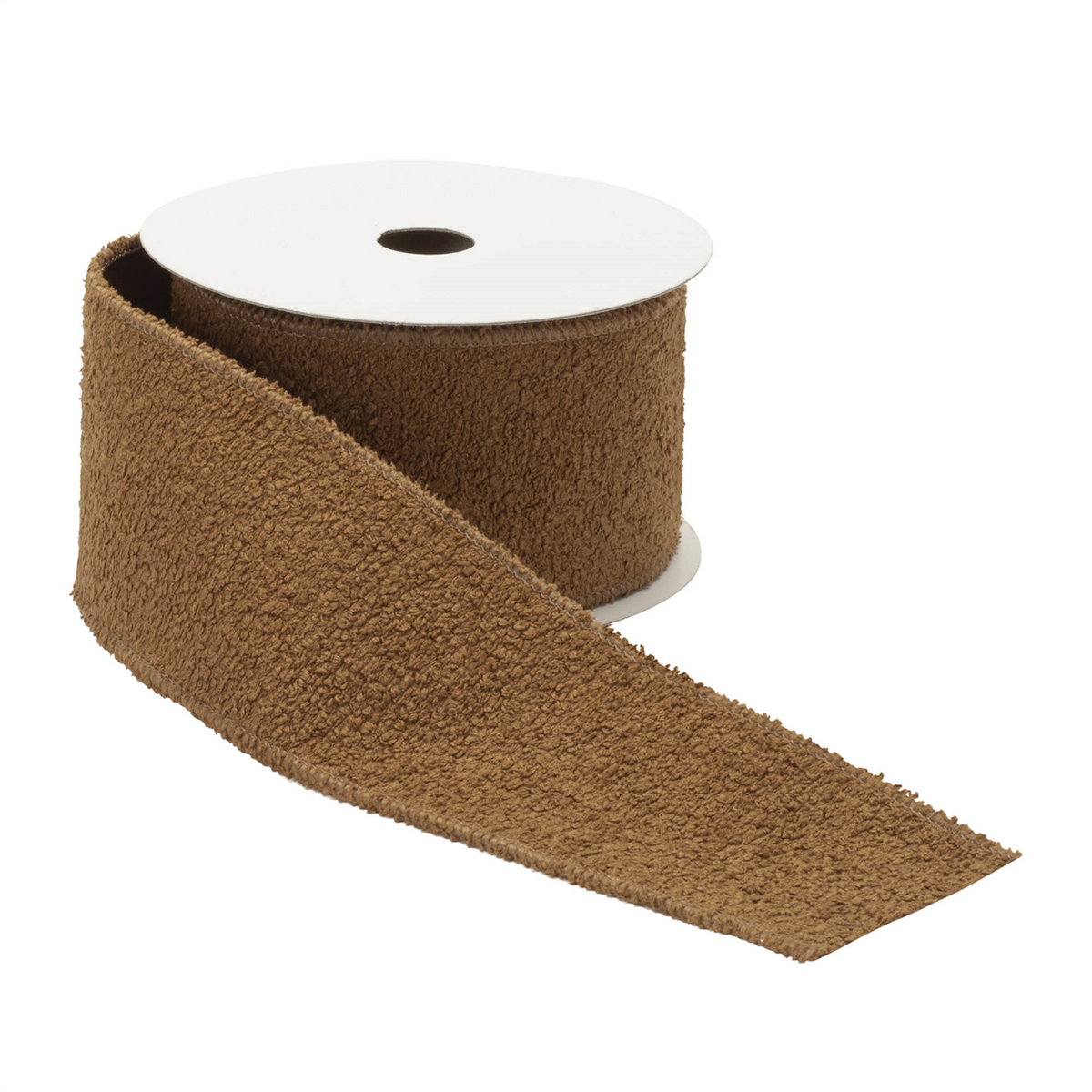 Fuzzy Brown Wired Ribbon (Set of 2) -Ship Only
