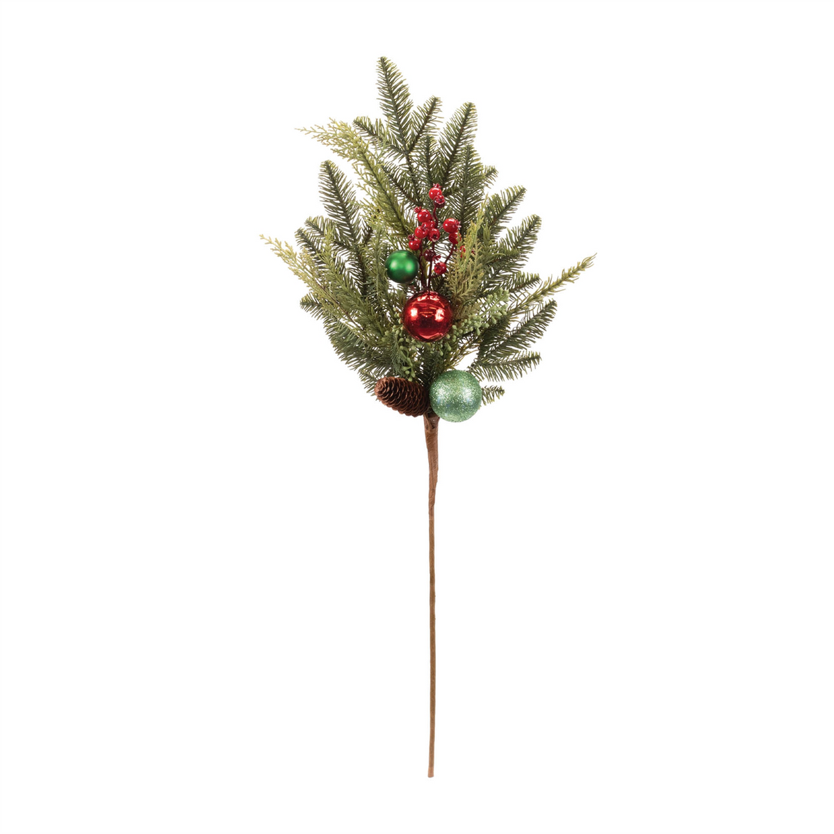 Pine w/Ornament Spray (Set of 2) 33”H Plastic -Ship Only