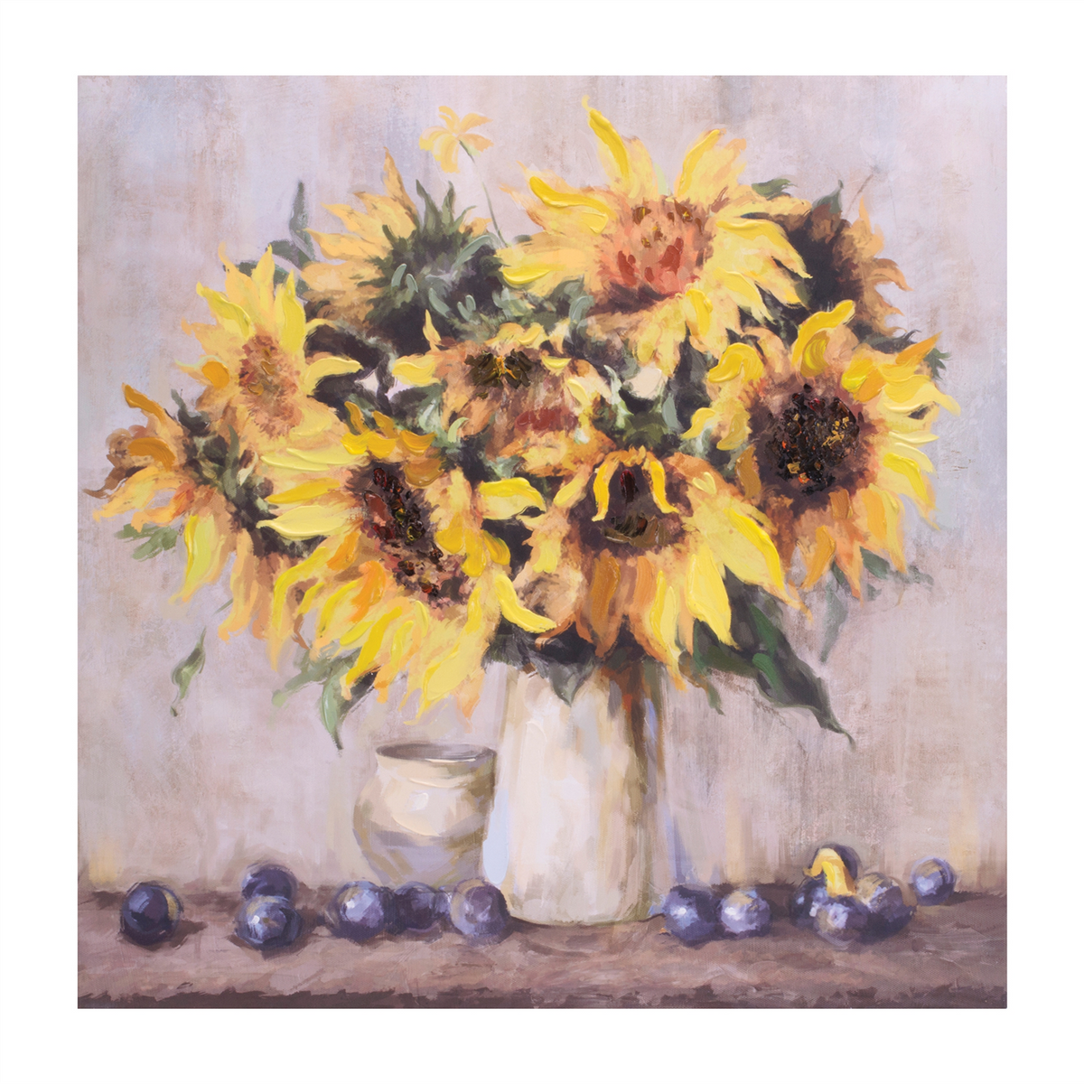 Sunflower Vase Canvas Wall Art 32"L (Set of 2) -Ship Only
