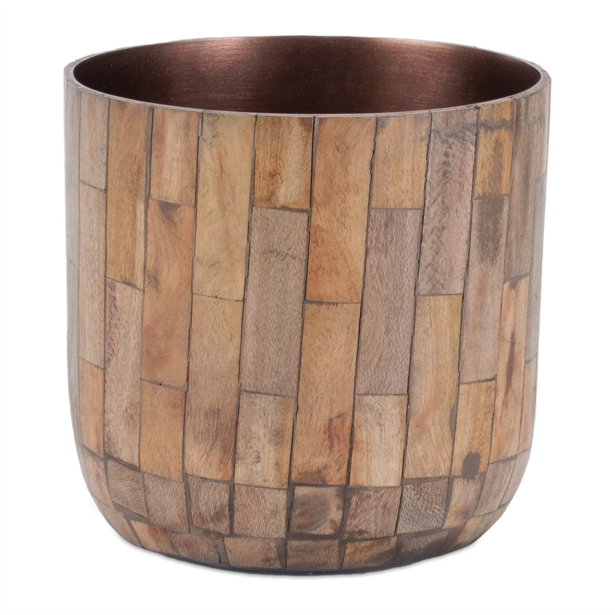 Round Wooden Planter (Set of 2) -Ship Only