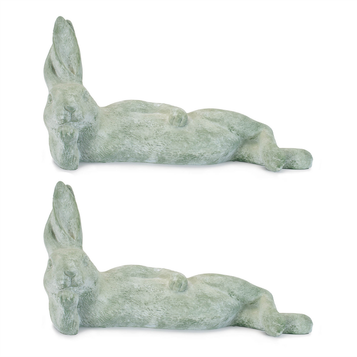 Laying Rabbit Figurine (Set of 2) -Ship Only