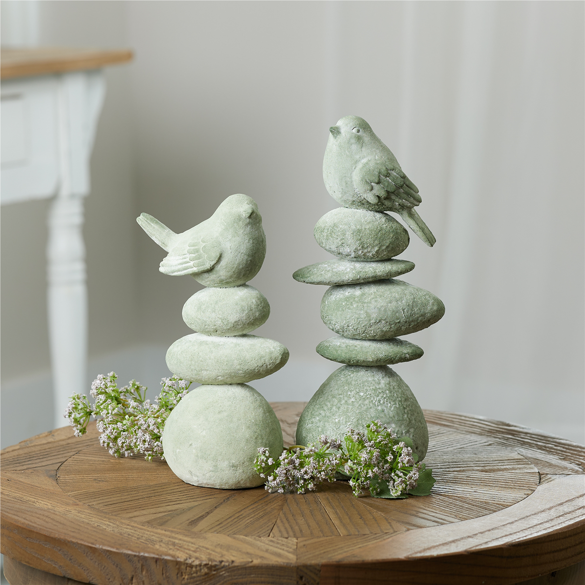 Bird on Rock Stack Figurine (Set of 4) -Ship Only
