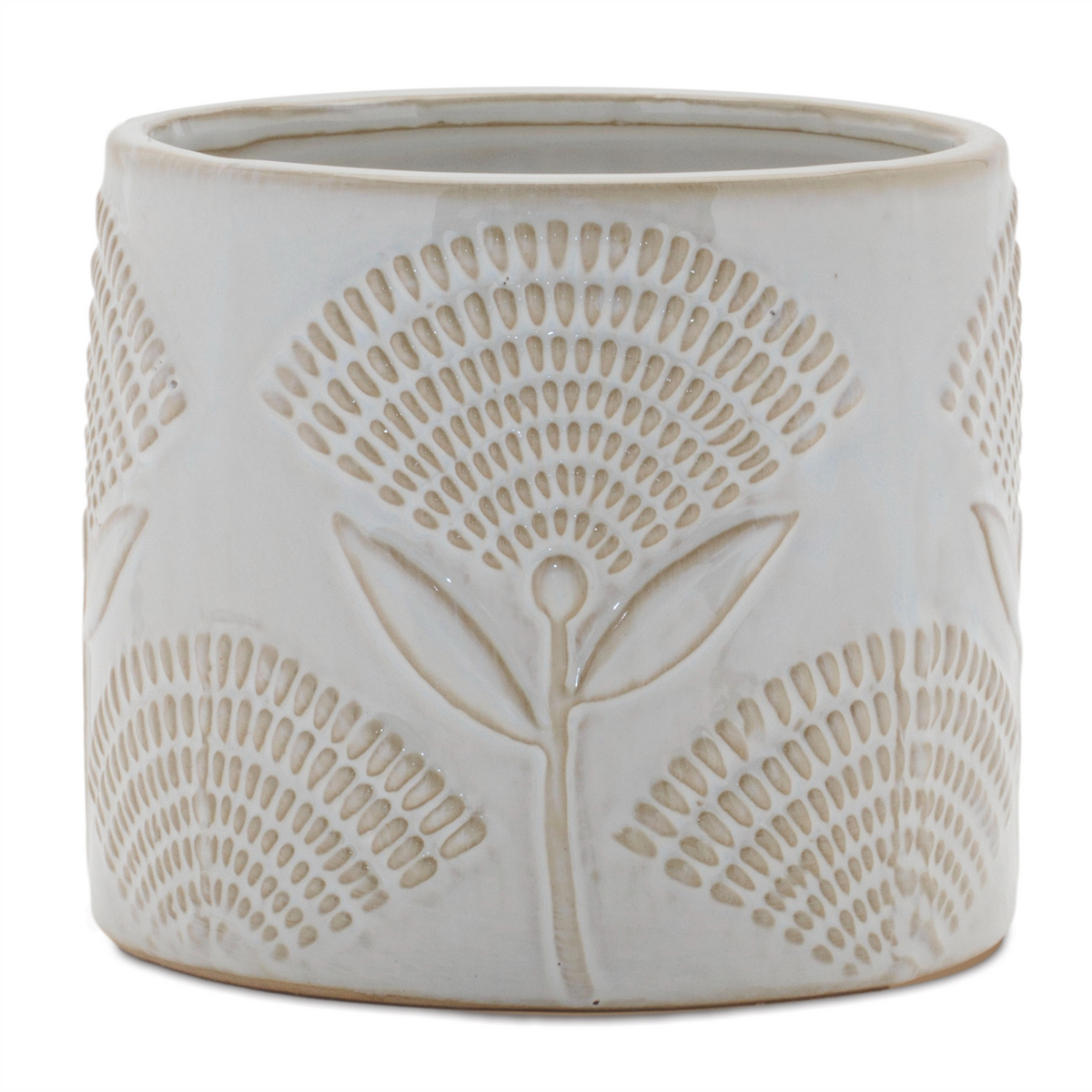 Porcelain Floral Patterned Planter (Set of 2)
