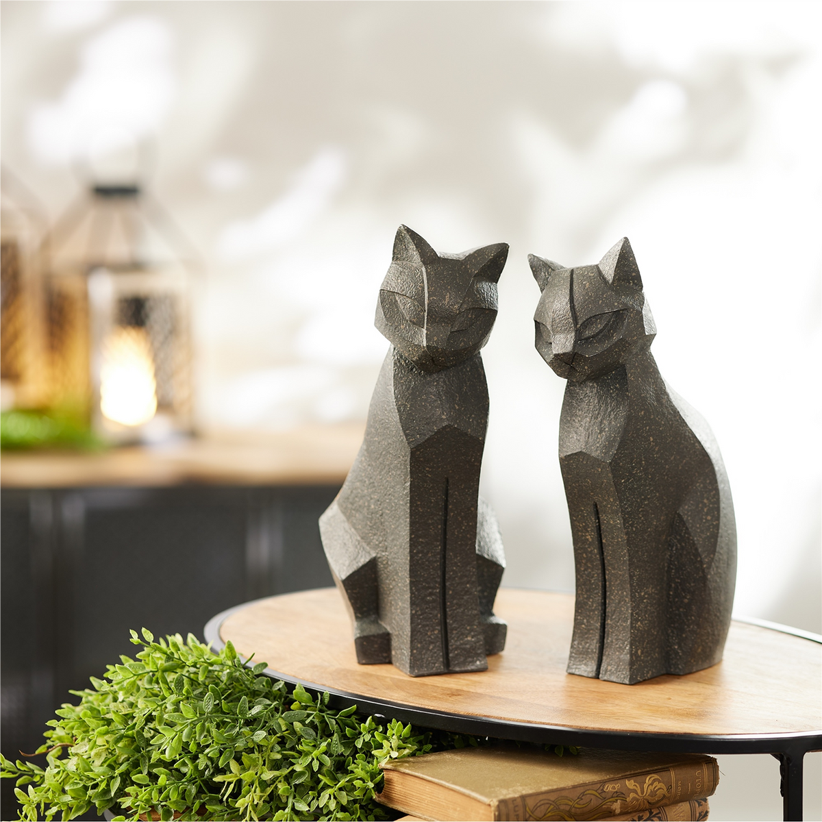 Modern Sitting Cat Statue (Set of 4) -Ship Only